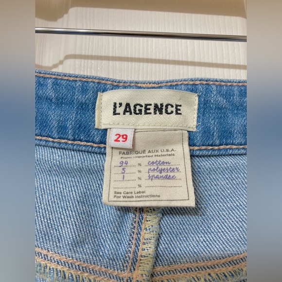L’AGENCE Women’s Clayton High Rise Wide Leg Jeans in Salina Wash Size 29 - Picture 2 of 11
